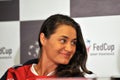 Romanian tennis player Monica Niculescu during a press conferenc Royalty Free Stock Photo