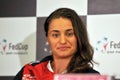 Romanian tennis player Monica Niculescu during a press conferenc Royalty Free Stock Photo