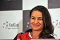 Romanian tennis player Monica Niculescu during a press conferenc Royalty Free Stock Photo