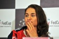 Romanian tennis player Monica Niculescu during a press conferenc Royalty Free Stock Photo