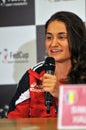 Romanian tennis player Monica Niculescu during a press conferenc Royalty Free Stock Photo