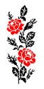 Romanian traditional floral motif