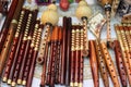 Romanian traditional flutes Royalty Free Stock Photo
