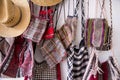 Romanian traditional hats and bags