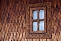 Romanian traditional wooden church window Royalty Free Stock Photo