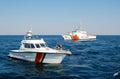 Romanian and turkish border police boats