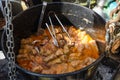 Romanian typical food named sarmale. Cabbage rolls with meat, rice and vegetables Royalty Free Stock Photo