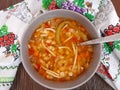 Romanian vegetarian bean soup. Ciorba de Fasole