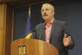 Romanian Vice Prime Minister Vasile Dincu press conference