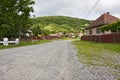 Romanian village road Royalty Free Stock Photo