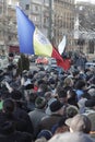 Romanians protest for 3rd day against government Royalty Free Stock Photo