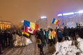 Romanians protest against government Royalty Free Stock Photo