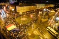 Romanians protesting against the Gouvernment in Sibiu