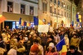 Romanians protesting against the Gouvernment in Sibiu