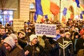 Romanians protesting against the Gouvernment in Sibiu