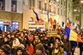 Romanians protesting against the Gouvernment in Sibiu