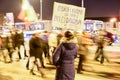 Romanians protesting against the Gouvernment in Sibiu