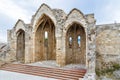 Romanic basilica ruins, in old town of Rhodes, Greece