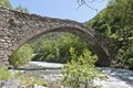 Romanic bridge at la Margineda, Andorra Royalty Free Stock Photo