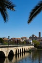 Romanic bridge in Mirandela, Portugal Royalty Free Stock Photo