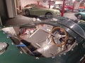 Vehicle interior of British classic vehicle Jaguar C-Type in the Romanshorn\'s privat museum