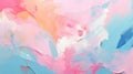 Romantic Abstract Painting In Pink, Blue, And Green Royalty Free Stock Photo