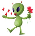 Romantic alien, illustration, vector Royalty Free Stock Photo