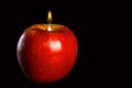 Romantic apple -shaped candle Royalty Free Stock Photo