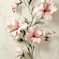 Romantic Arabesque background in soft pinks and ivory