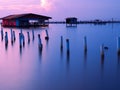 The romantic atmosphere of the homestays in the middle of the lake