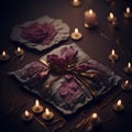 Romantic atmosphere, pleasant and enchanting ambience.Valentine\'s gift set in a charming vintage setting