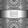 Vintage baroque Wedding Invitation template