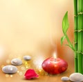 Romantic background with bamboo