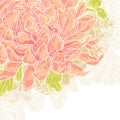 Romantic background with chrysanthemum