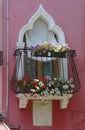 Romantic balcony with flowers