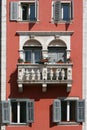 Romantic balcony on the medival building