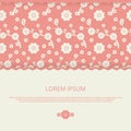 Romantic banner design. Vector floral with banner for wedding invitation, cards
