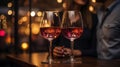 Romantic bar date ai generated background image Royalty Free Stock Photo