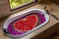 Romantic Bath with Flowers Royalty Free Stock Photo