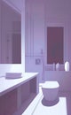 Romantic bathroom style cartoon anime