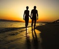 Romantic Beach Walk Royalty Free Stock Photo