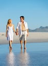 Romantic beach walk Royalty Free Stock Photo