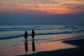 Romantic Beach Walk Royalty Free Stock Photo