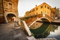 Romantic and beautiful cityscape of Chioggia near Venice