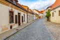 Romantic beautiful picturesque streets of medieval historic centre of Znojmy city, Czech Republic, Europe