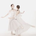 Romantic Beauty. Retro Style ballerinas Royalty Free Stock Photo