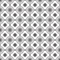 Romantic Black And White Monochrome Flowers Graphic Pattern