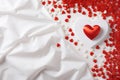 Romantic blank wedding invitation or Valentine\'s card - design template, copy space