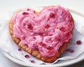 Romantic Bliss Indulge in the Sweet Magic of a Heart Shaped Cookie, a Delightful Confection for Special Occasions