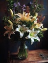 Romantic bouquet with lilies